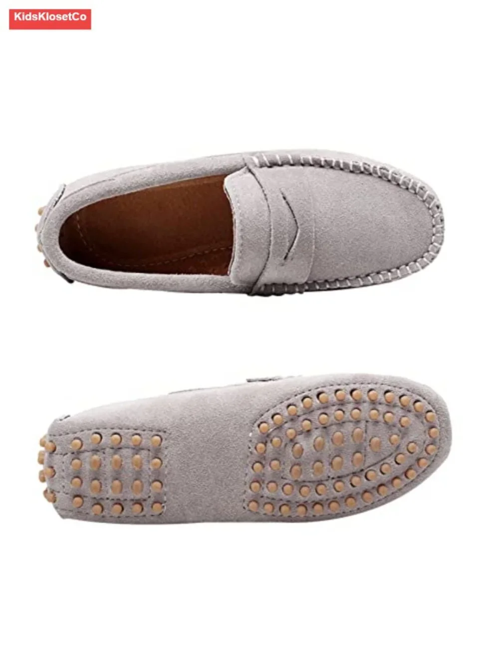Kids Leather Slip On Loafers Mocc Casual Flats